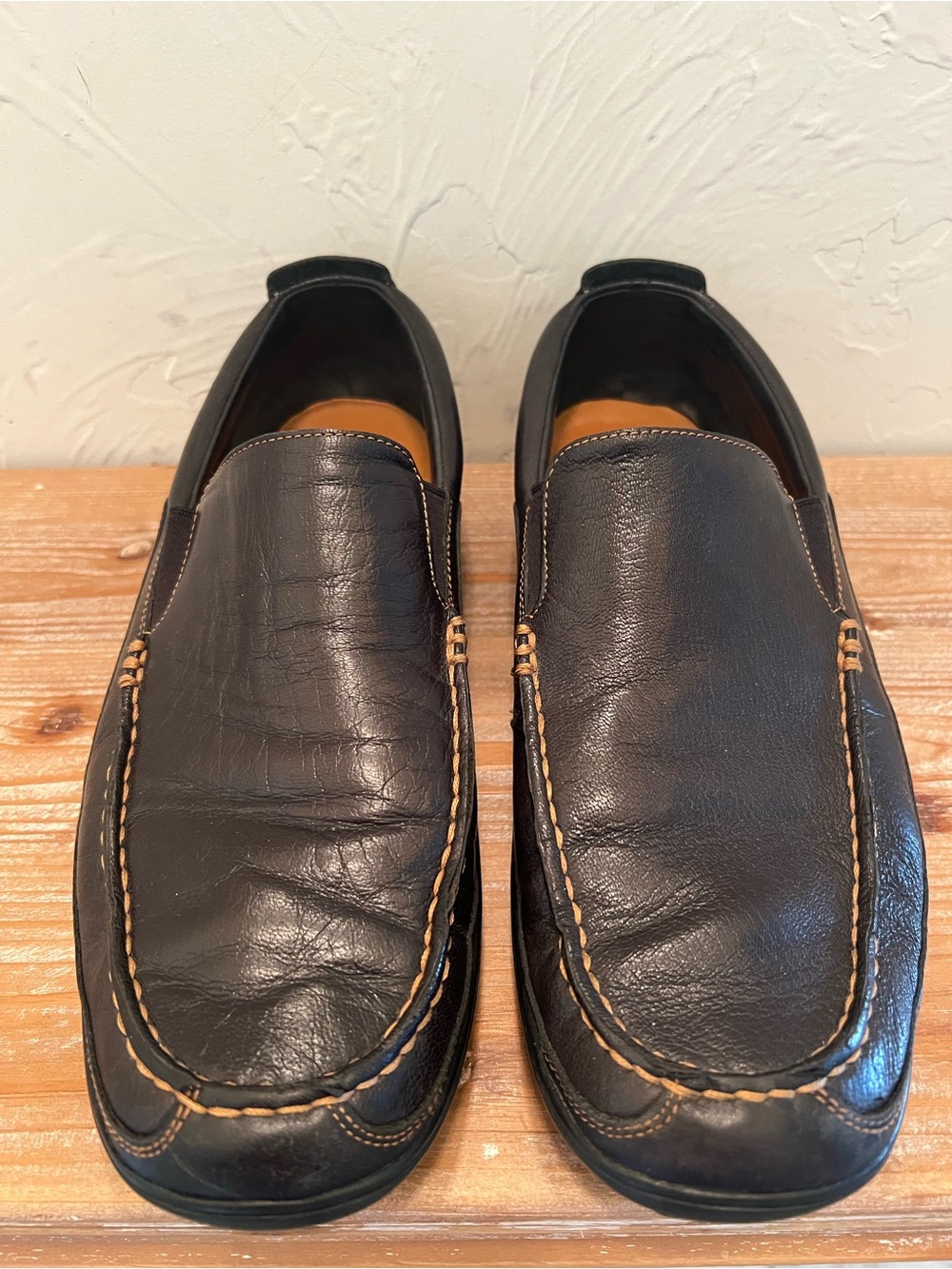 Cole Haan Men’s Black Leather Venetian Slip-On Loafers CO3557. Size 11M